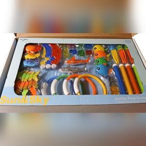 Jumbo Pool Diving Toy Set 40 Pcs  Multicolor NWT